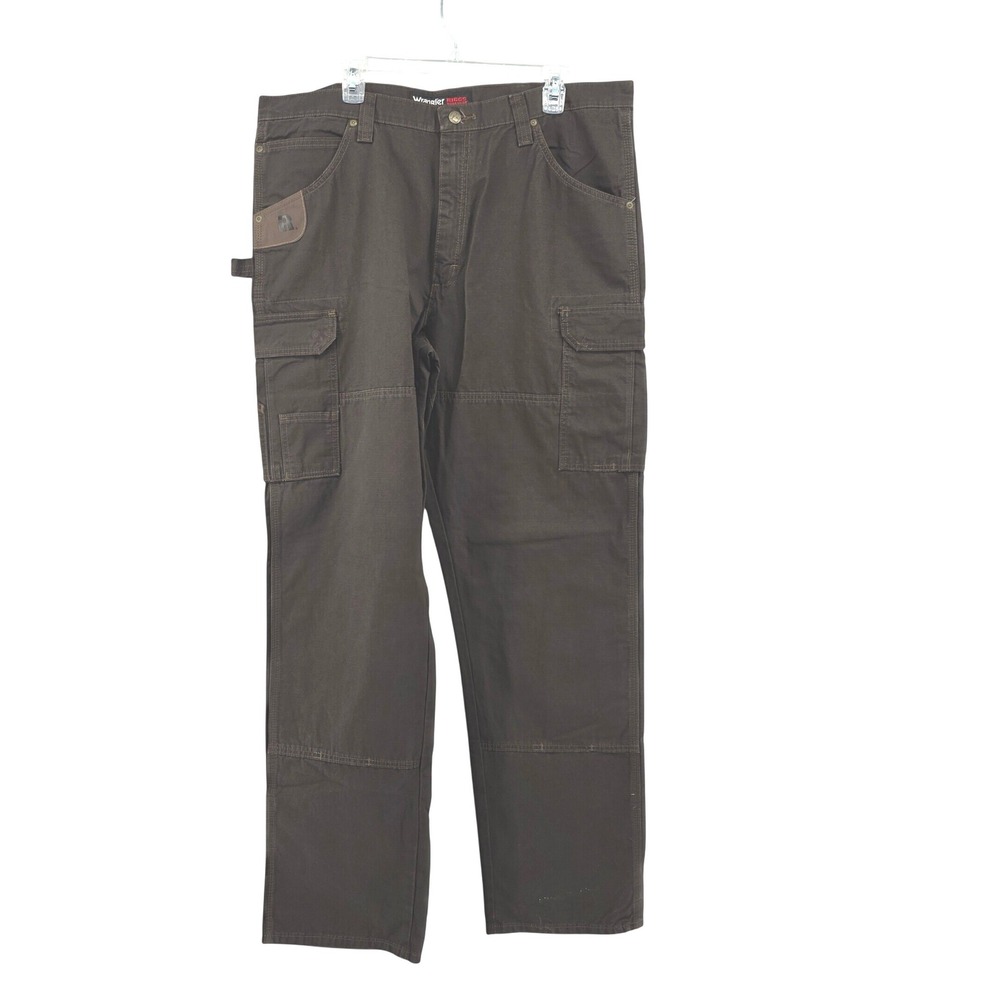 Wrangler Riggs Workwear Ranger Cargo Pants Brown Ripstop 40  Rugged
